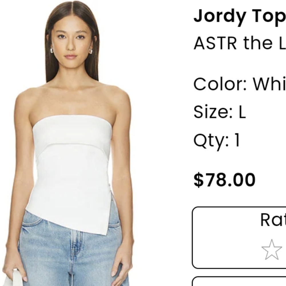 Astr Women's White Jordy Top